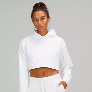 All Yours White Cropped Hoodie size 8
